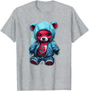 Teddy Bear Hoodie Street Style Urban Art Teddy Bear Hoodie Cool Street Style T-Shirt - Heather Grey