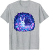 Enchanting Bunny in Candy Cave Fantasy World T-Shirt in Heather Grey