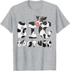 Cow Pattern Print Family Tee For Mom Dad Kids Cow Big Brother Birthday Funny Family Matching Bro Family T-Shirt - Heather