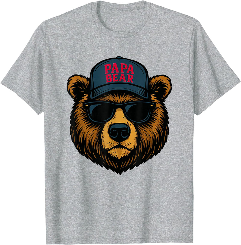Father's Day Shirts Papa Bear - Father's Day Great Dad Joke T-Shirt - Heather Grey