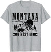 Montana Is Calling And I Must Go! Montana Is Calling & I Must Go Bear Mountains Vintage Gift T-Shirt - Heather Grey