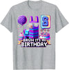Llama Pinata Birthday Clothing Funny Family Party Llama Pinata Boy Girl Family Party Bday Bruh Its My Birthday T-Shirt - Heather Grey