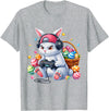 Funny Gaming Game Bunny Rabbit Easter Men Boy Toddler Kid T-Shirt in Heather Grey