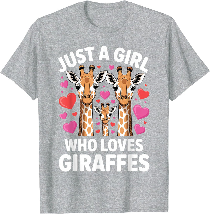 Giraffe Gift For Giraffe Lover Accessories & Stuff Cute Giraffe Art for Women Girls Giraffe Print Giraffe Lover T-Shirt - Heather Grey