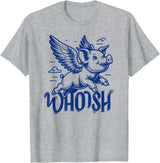 Lustige Schwein Schweinchen Liebhaber Geschenkidee Flying Pig Pig with Wings 90s Graphic T-Shirt - Heather Grey