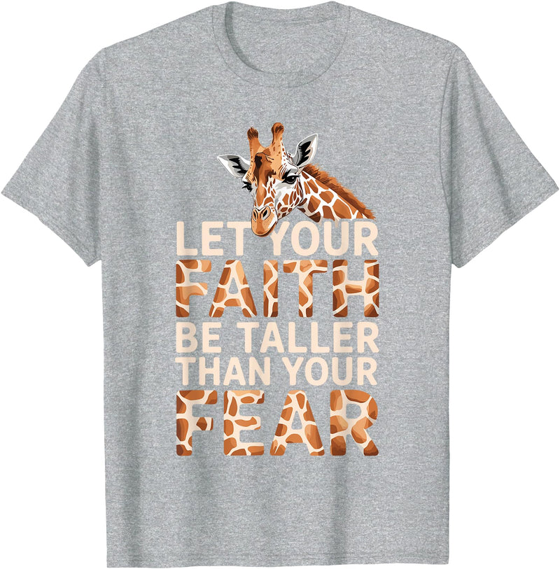 Giraffe Gift For Giraffe Lover Accessories & Stuff Cute Giraffe Design for Men Women Adult Safari Giraffe Lover T-Shirt - Heather Grey