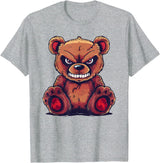 Grumpy Angry Teddy Bear Face T-Shirt