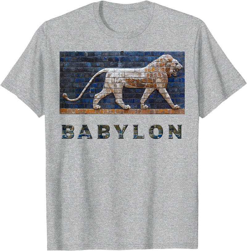 G.Y Production Kids Unisex Black Lion Print T-Shirt - Heather Grey