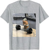 Hamster Deadlift Training Funny Cute Rat Weightlifting Meme T-Shirt - Heather Grey