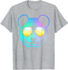 Panda Shirts Panda Neon Bear Face T-Shirt T-Shirt - Heather Grey