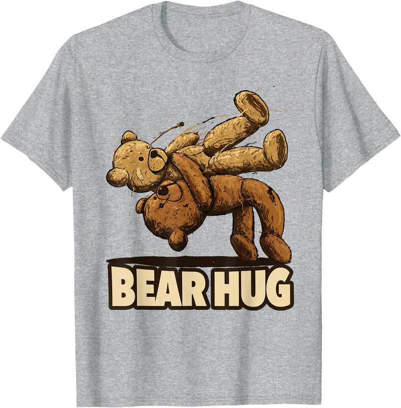 Bear Hug Wrestling Bear Hug - Wrestling bears T-Shirt - Heather Grey