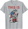 Funny Sarcastic Sitting Bull Humor This Is Bullshit Toilet Funny Cow Toilet Humor T-Shirt - Heather Grey