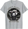 Rabbit Pun Don´t Fluff with Me Evil Bunny Costume Halloween T-Shirt in Heather Grey