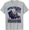 Buffalo Soldiers Vintage Military Graphic Tees Buffalo Soldiers, African American Black History Military T-Shirt - Heather