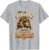 The Lion Concerns Himself Collection The Lion Does in Fact Concern Himself with Latinas Meme T-Shirt - Heather Grey