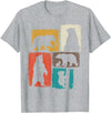 Bear Asymmetrical Collage Design Bear Vintage Collage Outdoorsman Wildlife Lover T-Shirt - Heather Grey
