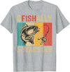 Vintage Fishing Fisherman Birthday Gifts Ofishally 5 Years Old Funny Fishing Birthday Fisherman T-Shirt - Heather Grey