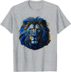 Lions, Astrology And Horoscope Tees Lion colorful lions King Of Animals From Africa T-Shirt - Heather Grey