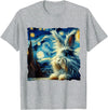 Lionhead Rabbit Starry Night T-Shirt in Heather Grey