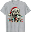 Holland Lop Rabbit Chew Christmas Light Vintage Artistic T-Shirt in Heather Grey