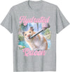 Hydrated Queen Cute Hamster Shining Lake Funny Meme T-Shirt - Heather Grey