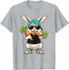 Funny Easter Bunny with Carrot Rabbit Easter Boys Kids Men T-Shirt in Heather Grey