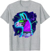 Llama Robot Cyborg Life Apparel Llama Cyborg Robot Llama Cool Artistic Retro Alpacas T-Shirt - Heather Grey