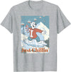 ICEE Bear Ice Boarding Just Chillin' T-Shirt - Heather Grey