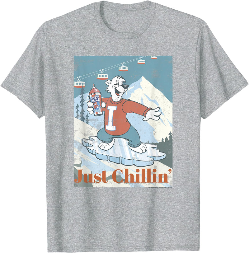ICEE Bear Ice Boarding Just Chillin' T-Shirt - Heather Grey