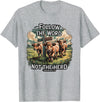 Highland Cow Bible Verse Western Farm Faith Follow the Word Not the Herd Christian Highland Cow Farm T-Shirt - Heather Grey