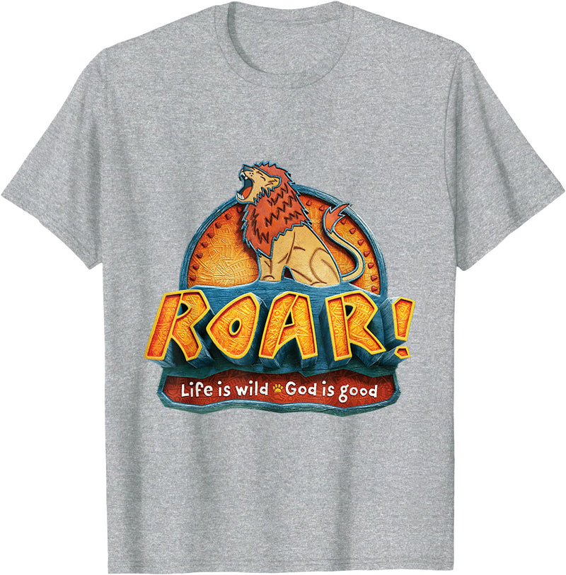 Show Your Lion inside You By Roaring Shirt Lion Roar Shirt Life Is Wild God Is Good Animals Roar Shirt T-Shirt - Heather Grey