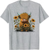 Scottish Highland Cow Cute Highland cattle Cow Funny Highland Cow T-Shirt - Heather Grey