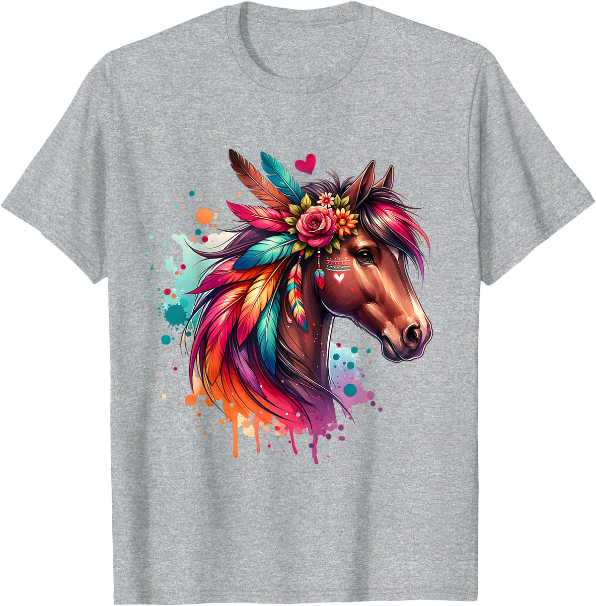 Unique Horse Gifts for Horse Lovers Horses Girls Women Rider Riding Horse Lovers Horse T-Shirt - Heather Grey
