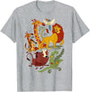 Disney Lion King Friends Animated Portrait T-Shirt - Heather Grey