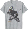 Behrbones Bear Hockey Goalie T-Shirt - Heather Grey