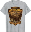 National Parks Conservation Co Protect National Parks Bear Vintage Arrowhead Badge Apparel T-Shirt - Heather Grey