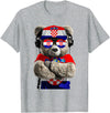 Croatia Flag Clothes Clothing for Men & Women Croatian Flag Bear Sunglasses Souvenirs Products Croatia T-Shirt - Heather Grey