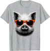 Cool Pig Love Graphic Art Cool Pig Wearing Sunglasses Graphic Art T-Shirt - Heather Grey
