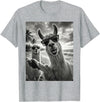Funny Llama Stuff Accessories & Gifts Cool Llama Selfie At The Beach, Cute Llamas Alpaca T-Shirt - Heather Grey