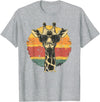 The Giraffe Fan Co. Giraffe Vintage Sunglasses Funny T-Shirt - Heather Grey