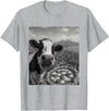 Wildfie – Selfies from Around the World Cow Pizza Selfie Funny Italy Meme Design T-Shirt - Heather Grey