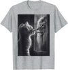 SH-Star Cat Lion Mirror Reflection Art Gifts Animal Face Ni T-Shirt - Heather Grey