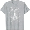 Bunny Rabbit Howling to the Moon Bunny Howl At T-Shirt in Heather Grey