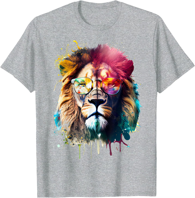 Lion Safari Sunglasses Gift Ideas & Designs Lion sunglasses T-Shirt - Heather Grey