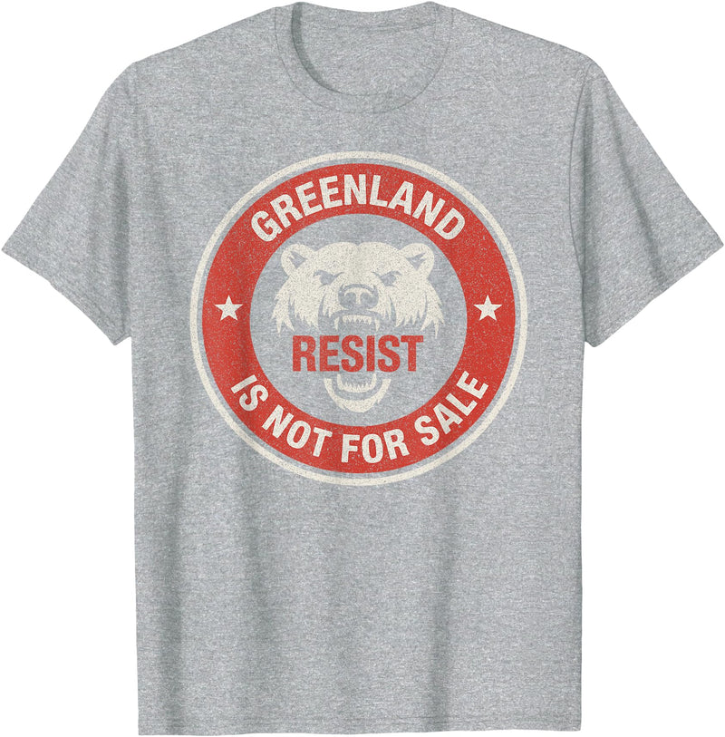 Greenland Not For Sale Greenland is Not for Sale Polar Bear Resist Graphic T-Shirt - Heather Grey