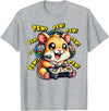 Hamster Gamer Pew Funny Video Games Vintage Boys Men Girls T-Shirt - Heather Grey