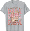 Country CowGirl Western Family Matching Rodeo Papa Pink Boots Coquette Cow-Girl Birthday Party T-Shirt - Heather Grey