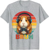 Gaming Guinea Pig Bruh Retro Gamer Guinea Pig Boys Guinea Pig Video Games Guinea Pig Bruh Retro Guinea Pig Boys T-Shirt - Heather Grey