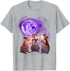 Hamsters Howling at The Moon Shirt - Funny Hamster T-Shirt - Heather Grey