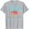 Funny Camping Lovers Gift Tee Hey Look A Menu Funny Bear Camping Retro Vintage Camper Car T-Shirt - Heather Grey